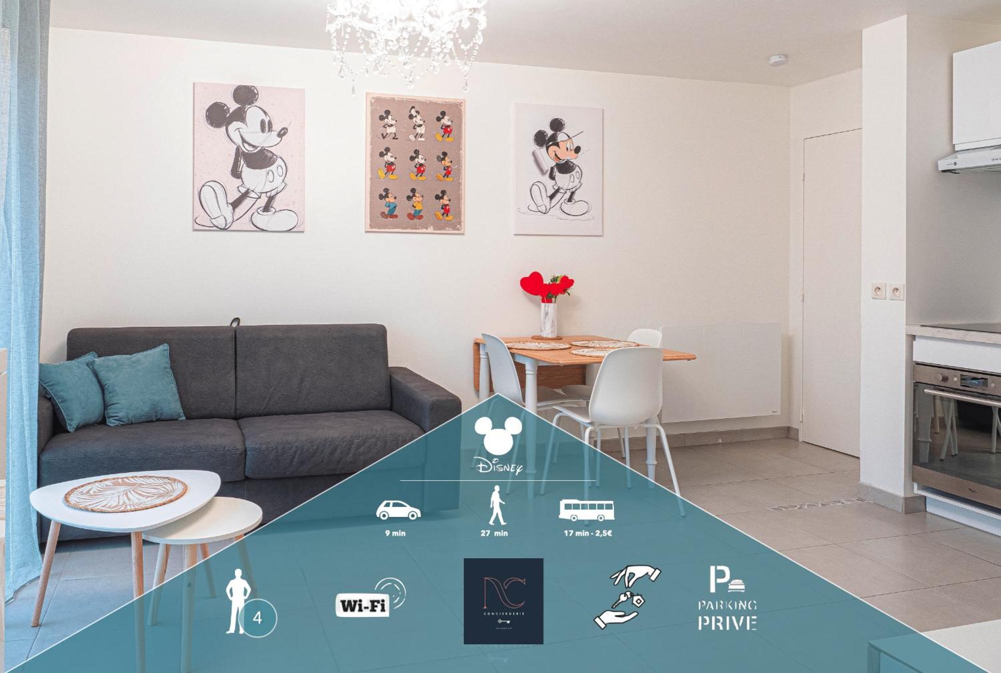 *Disneyland-Paris* 4Pers, Parking, Wifi Chessy  Exterior foto